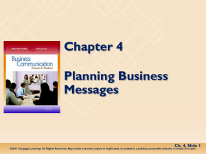 Planning Business Messages