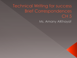Technical Writing for success Brief