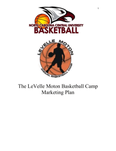 The LeVelle Moton Basketball Camp Marketing Plan Artifact