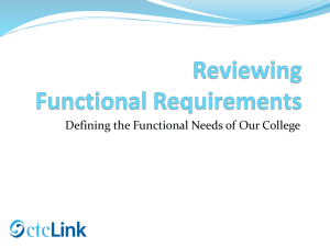 Functional Requirements - Seattle Central College