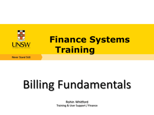 Billing Fundamentals - University of New South Wales