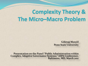 Complexity Theory & The Micro*Macro Problem