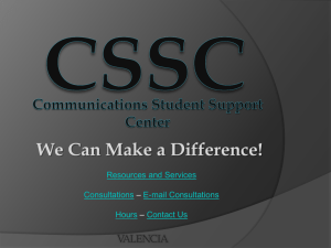 CSSC We Can Make a Difference!