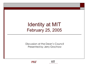 Identity at MIT