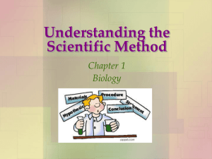 Understanding the Scientific Method