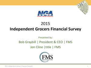 Financial Benchmarks - National Grocers Association