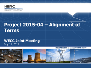 Project 2015-04 Alignment of Terms WECC Joint 07152015