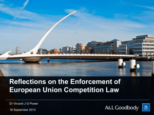 Reflections on the Enforcement of European Union Competition Law