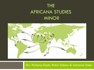 Africana Studies Minor - College of Liberal Arts