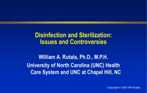 Issues and Controversies - Disinfection and Sterilization