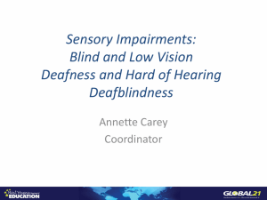 Sensory Impairments - West Virginia Department of Education