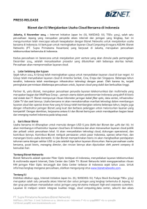 IIJ and Biznet to Run Joint Cloud Venture in Indonesia