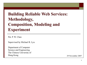 Reliability on Web Services - Department of Computer Science and