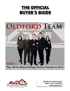 The Oldford Team Buyer's Guide: First time Buyer? Looking for some