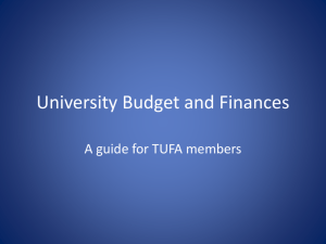 University Budget and Finances - Trent University Faculty Association