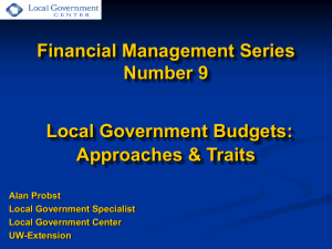 Local Government Budgets Styles & Traits
