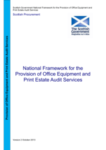 Provision of Office Equipment and Print Estate Audit Services