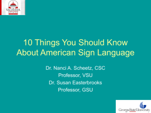 10 Things You Should Know About ASL