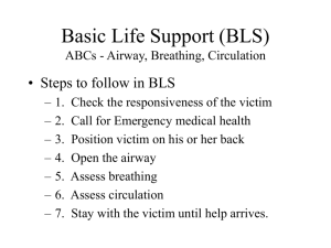 Basic Life Support (BLS) ABCs - Airway, Breathing