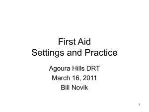 First Aid presentation - March 2011