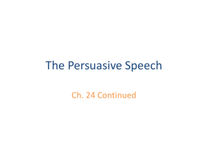 The Persuasive Speech