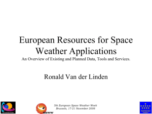 European Resources for Space Weather Applications