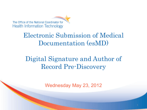esMD AOR and Digital Signature 5-23-2012 V1.1