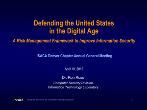 NIST - ISACA Denver Chapter