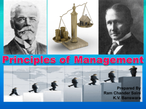 Principles of Manage