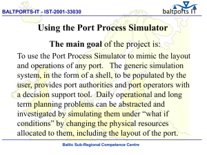 The Port Process Simulator - Baltic Sub