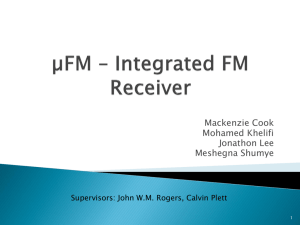 µFM – Integrated FM Receiver