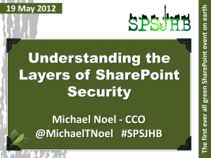 2012-05 (Michael Noel) SharePoint Security