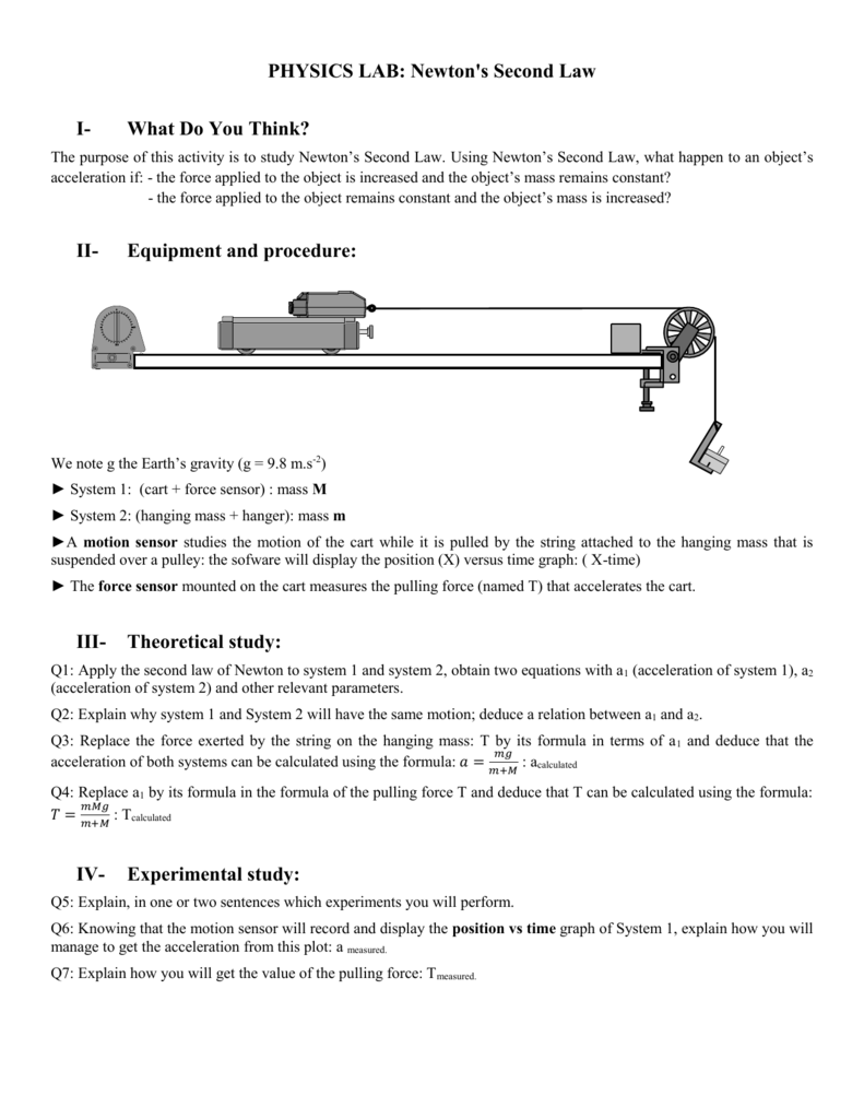 Newtons 2nd Law Worksheet Answers - Worksheet List