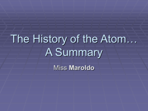 The History of the Atom… A Summary