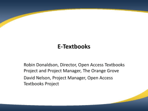 E-Textbooks - Robin Donaldson