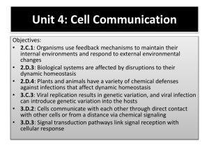 Unit 4: Cell Communication