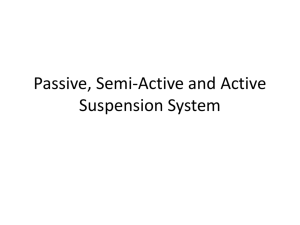 Passive, Semi-Active and Active Suspension System