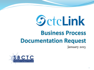 ctcLink business process documentation request