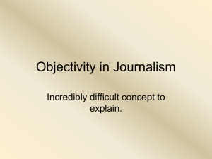 Objectivity in Journalism