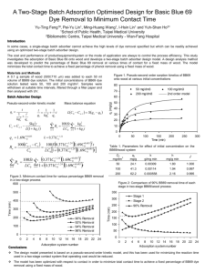 A two-stage batch adsorption optimised design for Basic Blue 69
