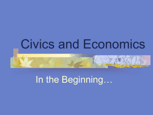 Civics and Economics 1st Day