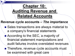 Auditing Revenue & Related Accounts