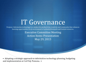 IT Governance Presentation - Action Items Deck