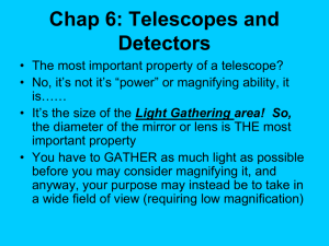 Telescopes and Detectors