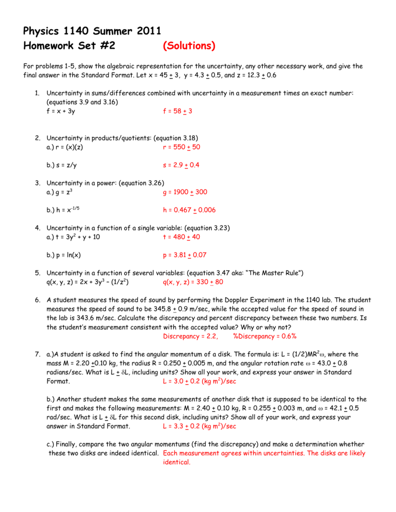 Homework 2 Solutions