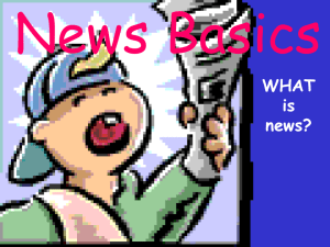 WHAT is news? - Teacher Pages