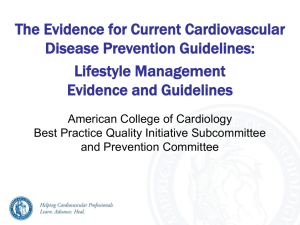 Lifestyle Management - American College of Cardiology