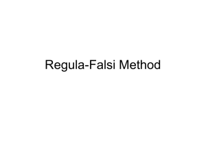 Regula-Falsi Method