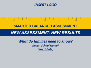 PowerPoint Presentation - Smarter Balanced Assessment Portal