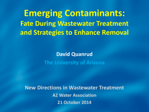 Emerging Contaminants: Fate During
